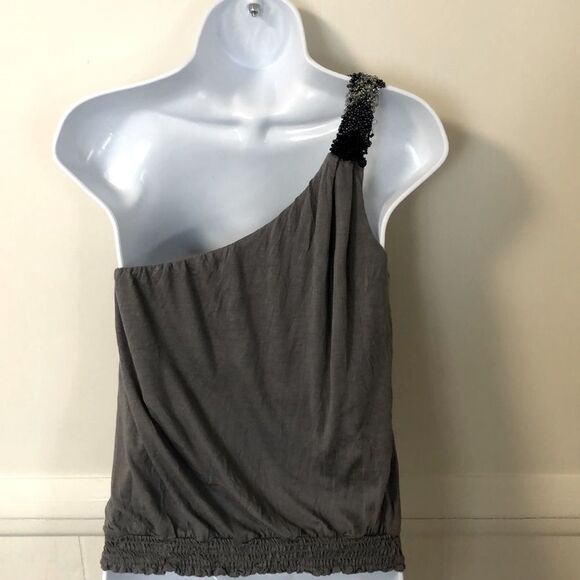 Twenty One Sleveless One Shoulder Gray Tank Top Size Medium - Picture 4 of 6